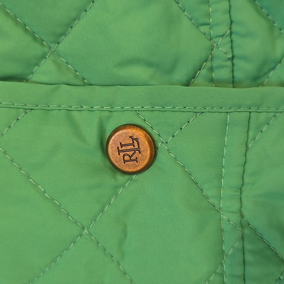 New Lauren Ralph Lauren Sunset Green Quilted Jacket - Picture 4 of 15